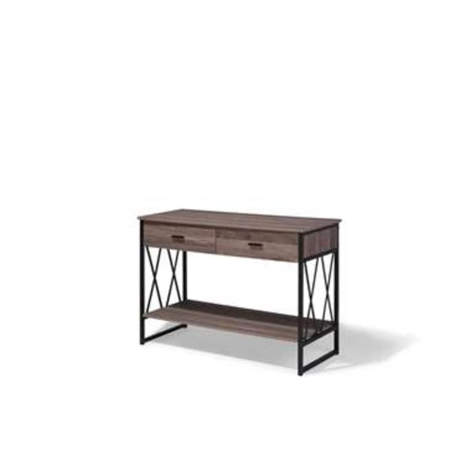 Beliani Consoletafel AYDEN - Donkere Houtkleur Vezelplaat - Afbeelding 4