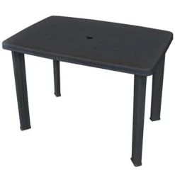 VidaXL Tuintafel 101x68x72 Cm Kunststof Antraciet