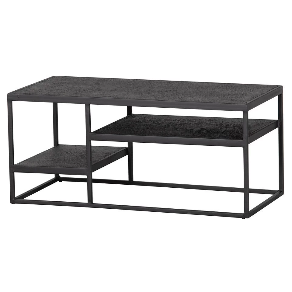 WOOOD Salontafel Buiten Febe - Metaal - Zwart - 40x90x45 - Afbeelding 4