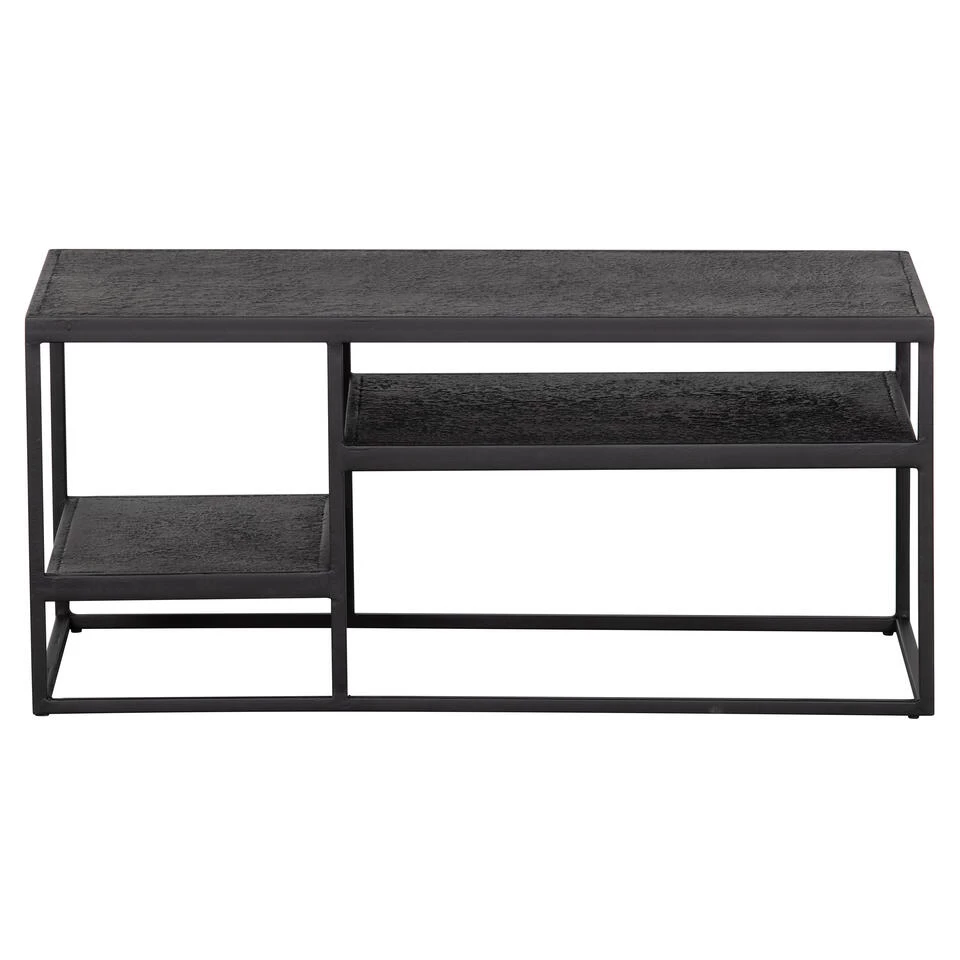 WOOOD Salontafel Buiten Febe - Metaal - Zwart - 40x90x45