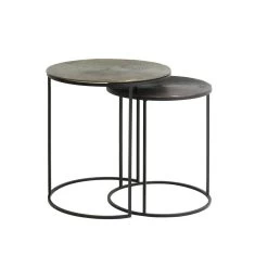 Bijzettafel Talca - Koper/Brons - Ø40+Ø49cm