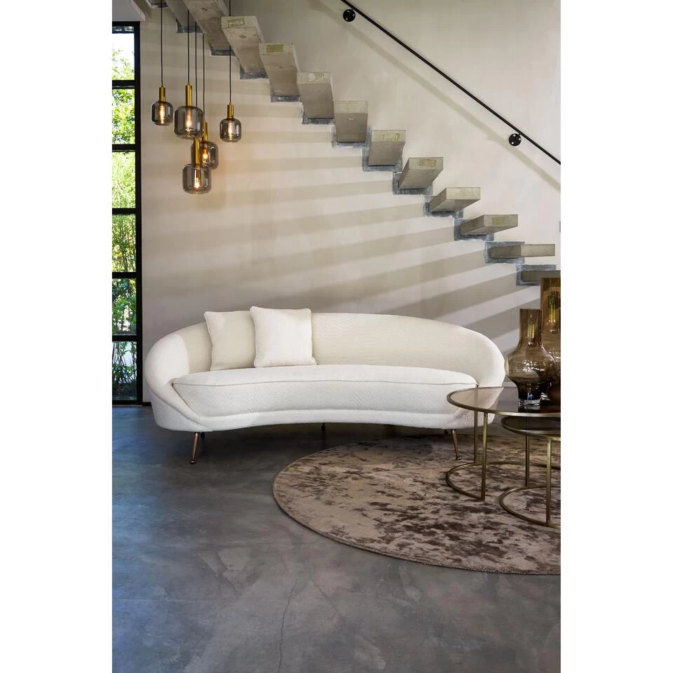 Salontafel Duarte - Bruin Glas/Goud - Ø65+Ø75cm - Afbeelding 4