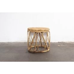 Giga Meubel Salontafel Rotan - Bohemian Bijzettafel - Helena Naturel Ø43cm