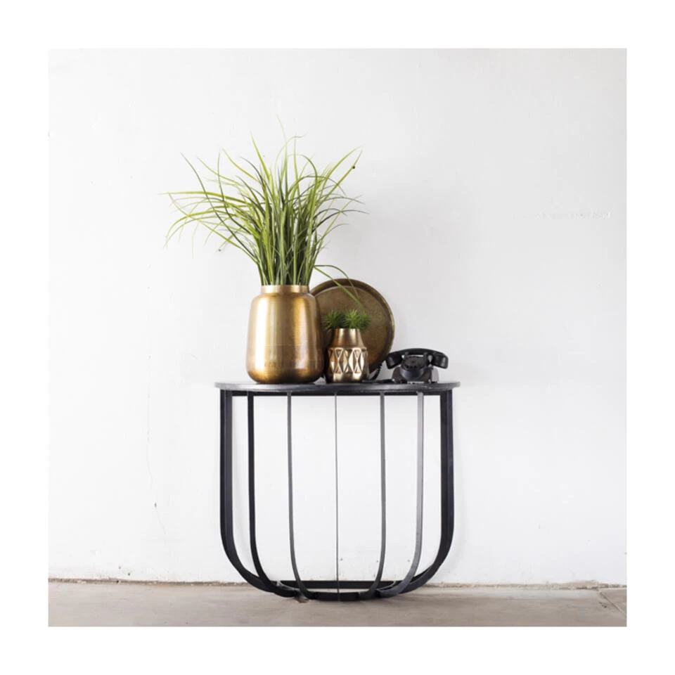 Giga Meubel Sidetable Zwart Marmer - 90x45x80cm - Sidetable Mauro - Afbeelding 2