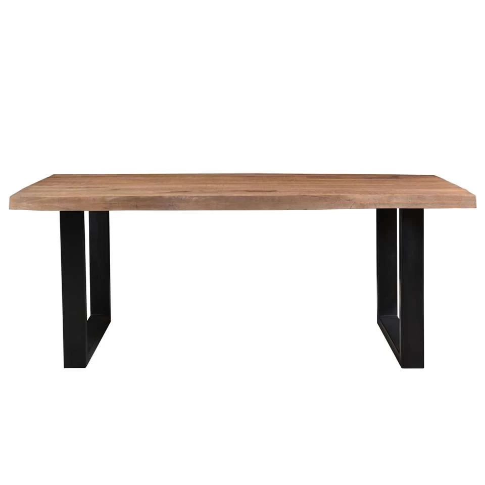 Brix - Bruine Eetkamertafel Brix - U Poot - Mangohout - 240 Cm - Afbeelding 2