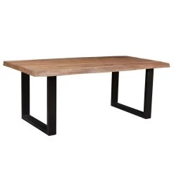 Brix - Bruine Eetkamertafel Brix - U Poot - Mangohout - 240 Cm