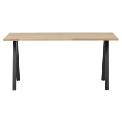 WOOOD Tablo Tafel Met 2-Standen Poot - Eiken/Metaal - 75x160x90