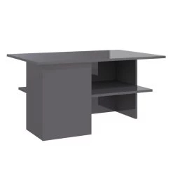 VidaXL Salontafel 90x60x46,5 Cm Spaanplaat Hoogglans Grijs