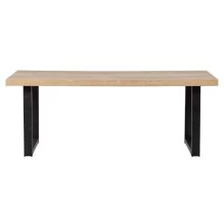 WOOOD Tablo Tafel Met U-Poot - Mango/Metaal - 75x180x90