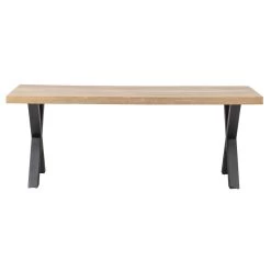 WOOOD Tablo Tafel Met Alkmaar Poot - Mango/Metaal - 75x180x90