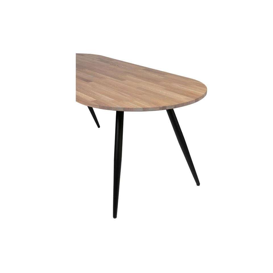 WOOOD Tablo Tafelblad Ovaal - Eiken - Grijze Olie - 220x2,4x90 - Afbeelding 4