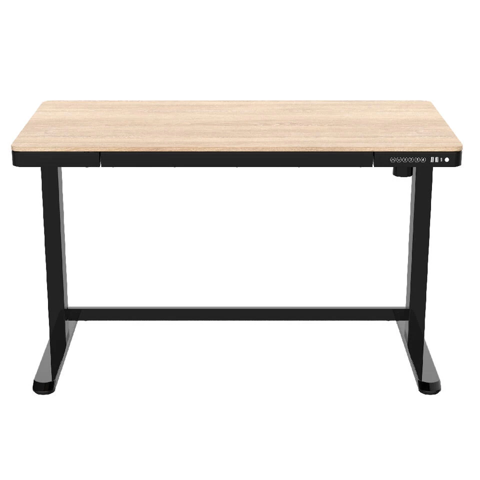 Elektrisch Verstelbaar Bureau / Thuiswerkplek - 120x60 Cm - Whitewash Eiken - Afbeelding 3