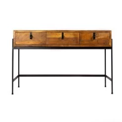 Industriële Sidetable Morgan 3 Lades Mangohout 40x120x79 Cm Mangohout