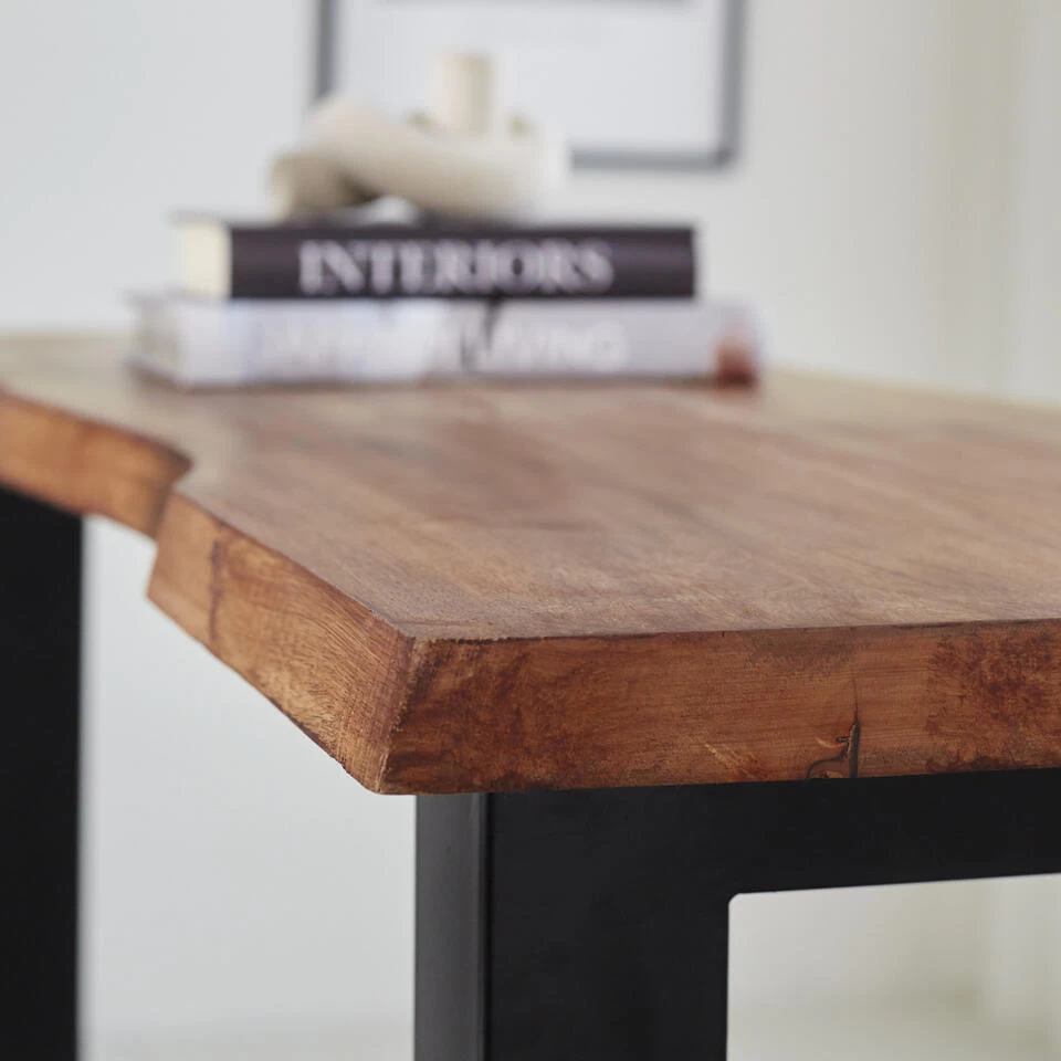 Industriële Bartafel Bruce 150x50 Cm Acaciahout - 50x150x95 Cm - Hout - Bruin - Afbeelding 3