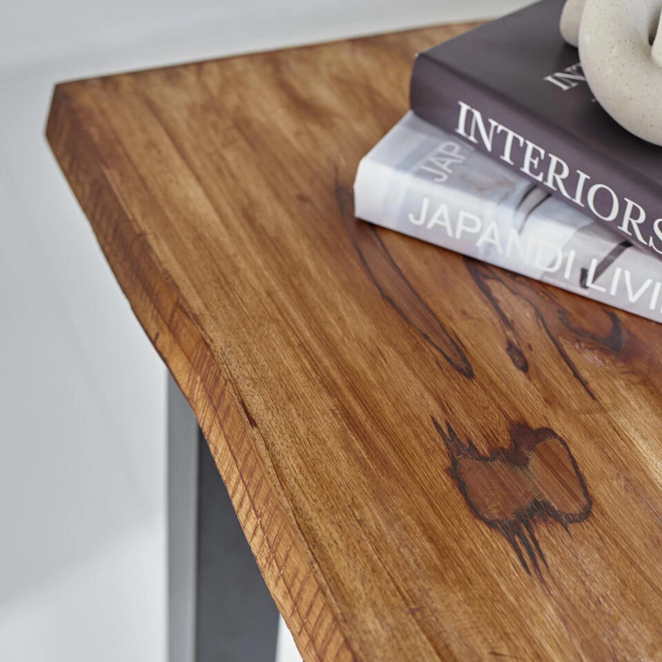 Industriële Bartafel Bruce 150x50 Cm Acaciahout - 50x150x95 Cm - Hout - Bruin - Afbeelding 4