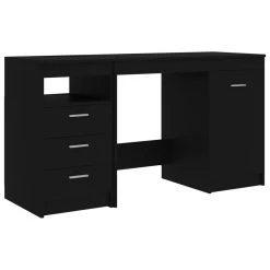 VidaXL Bureau 140x50x76 Cm Spaanplaat Zwart