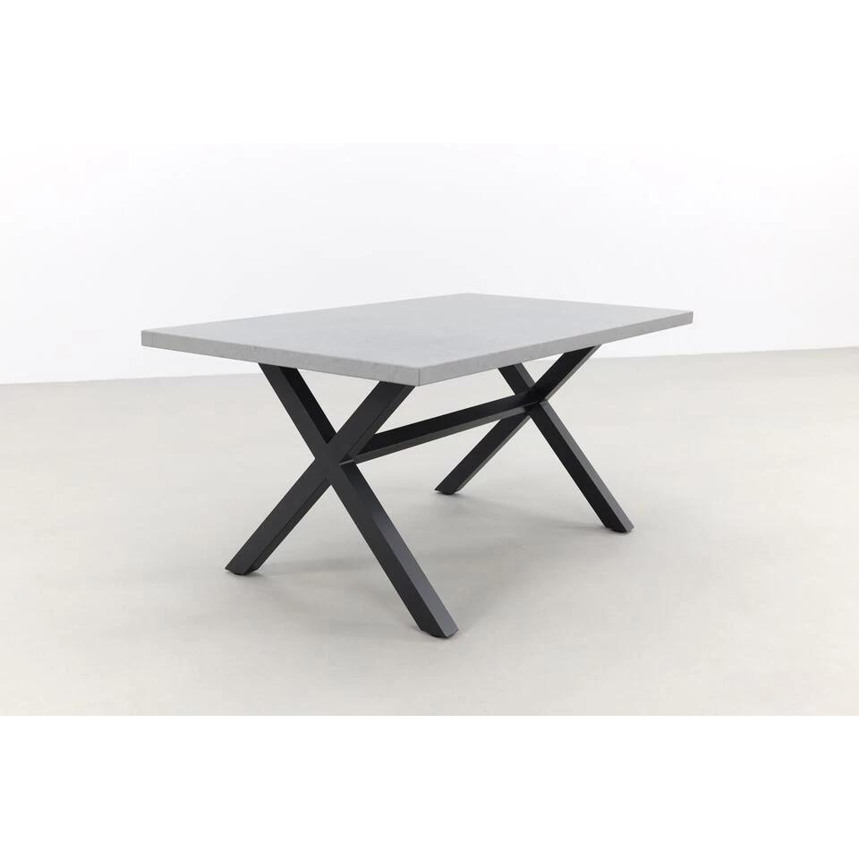 Verona Betonlook Tuintafel 160 X 90 Cm. - Black - Afbeelding 3