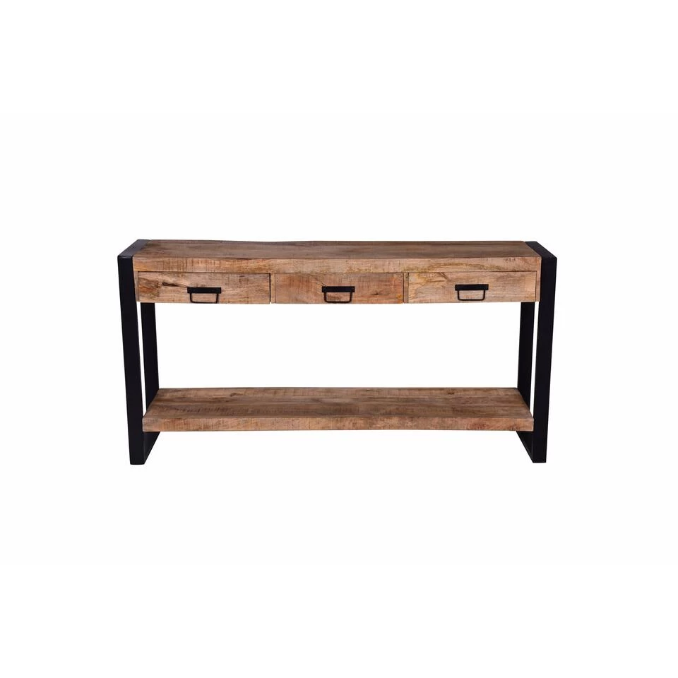 Sidetable Atlanta 3 Lades - Mangohout - Bruin - Rechthoekig - Afbeelding 3
