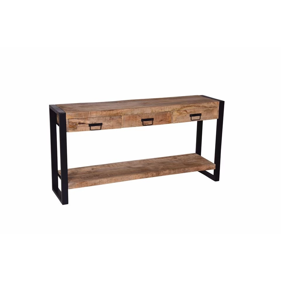Sidetable Atlanta 3 Lades - Mangohout - Bruin - Rechthoekig - Afbeelding 4