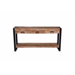 Sidetable Atlanta 3 Lades - Mangohout - Bruin - Rechthoekig