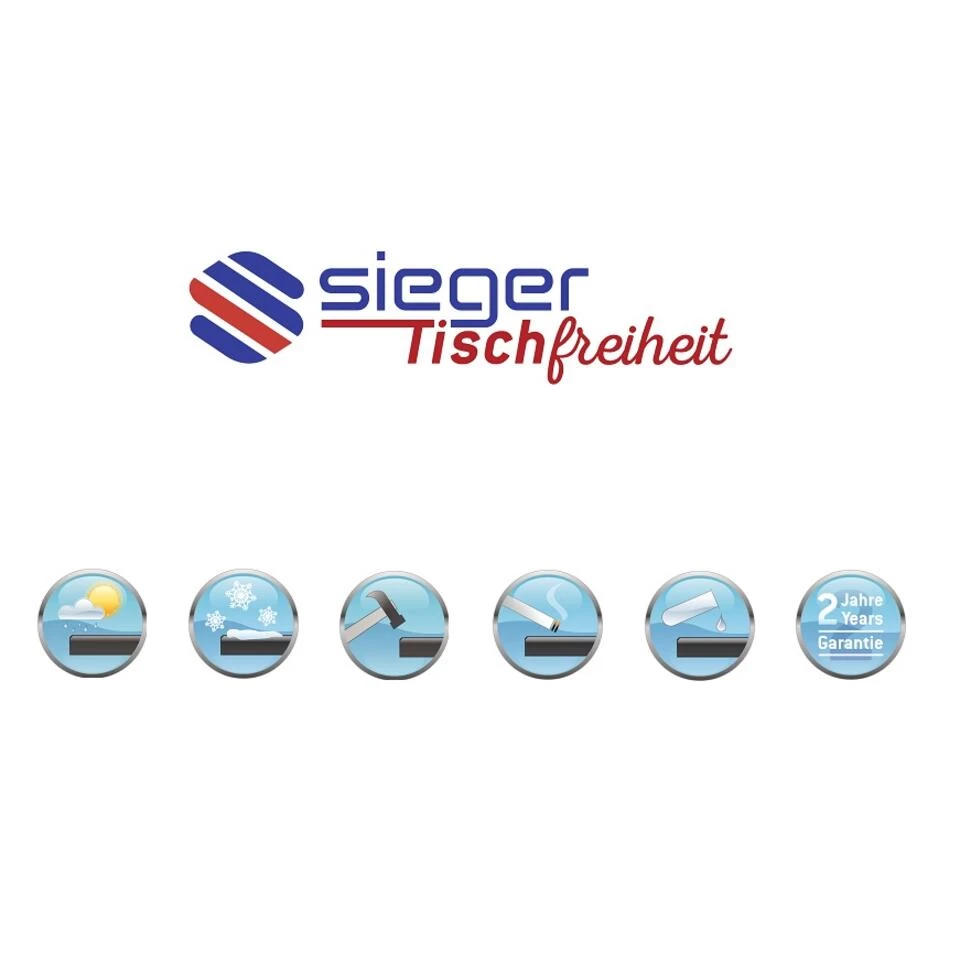 Sieger Boulevard Klaptafel 100 Cm Rond - Antraciet - Afbeelding 2