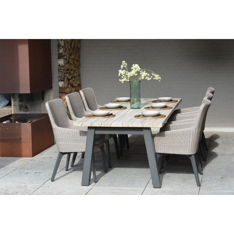 Taste Derby Tuintafel - 240x100 Cm. - Antraciet Poten - Afbeelding 4