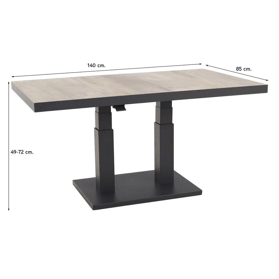 VDG Jersey Verstelbare Tuintafel - 140 X 85 Cm - Afbeelding 2
