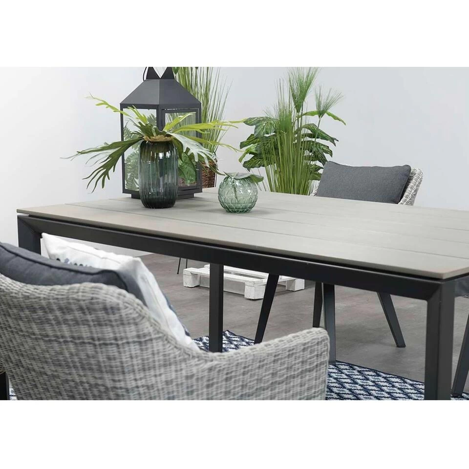 Garden Impressions Palmas Tuintafel Antraciet - Grijs 180x107 Cm - Afbeelding 2