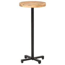 VidaXL Bartafel Rond Ø50x110 Cm Ruw Mangohout