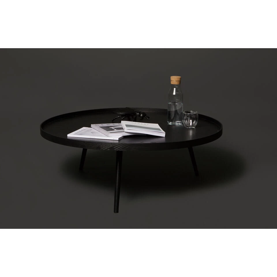 WOOOD Mesa Bijzettafel XXL - Hout - Zwart - 36x100x100 - Afbeelding 2