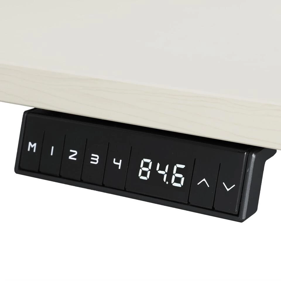 Elektrisch Verstelbaar Duo Bureau - 160x80 Cm - Two Dual Motor - Zwart / Licht - Afbeelding 3