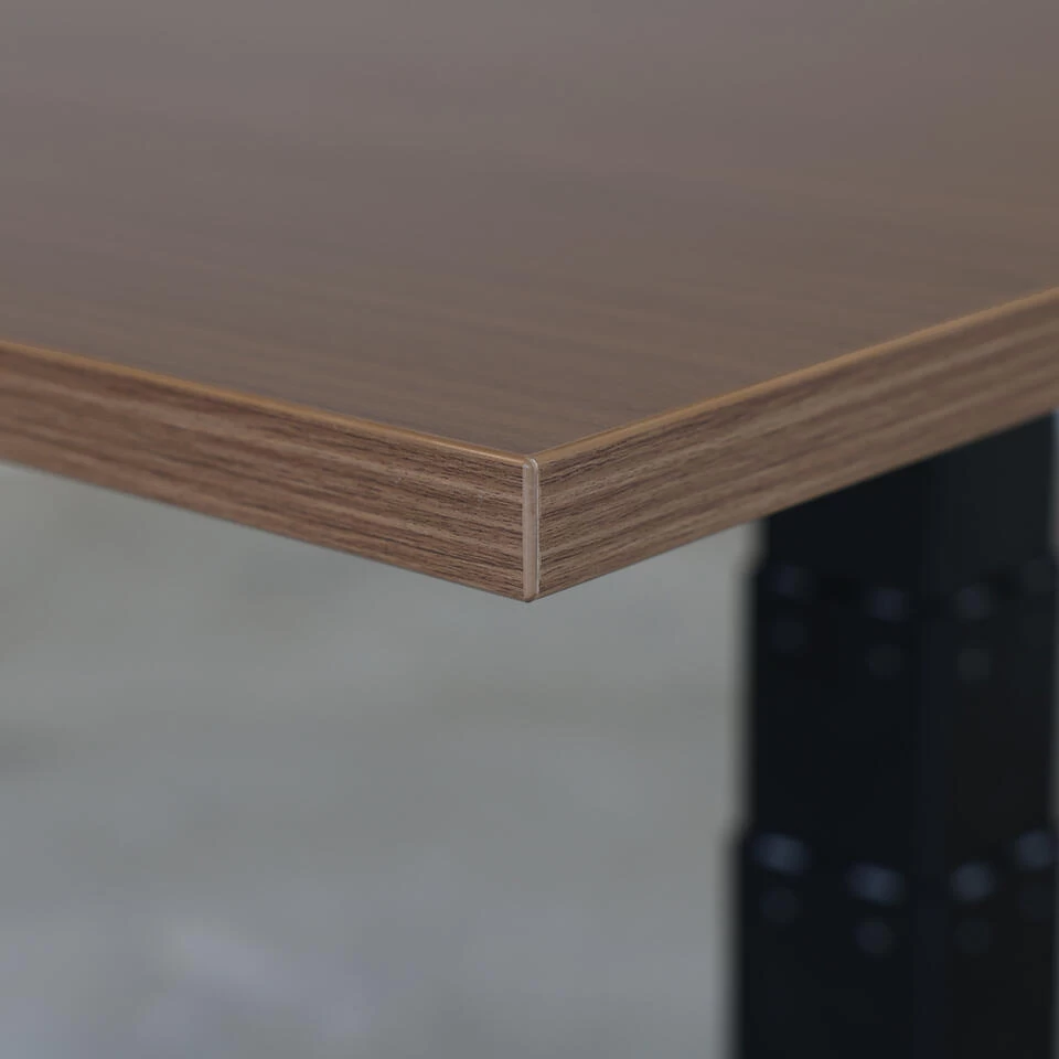 Elektrisch Verstelbaar Bureau - 180x80 Cm - Single Motor - Zwart / Donker Eiken - Afbeelding 3