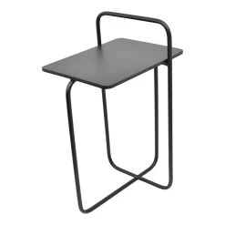 LOFT42 Easy Bijzettafel Met Krantenbak - Metaal - Mat Zwart - 62x28x37