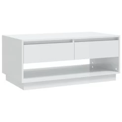 VidaXL Salontafel 102,5x55x44 Cm Spaanplaat Hoogglans Wit