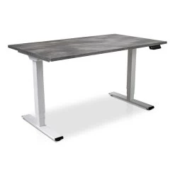 MRC COMFORT Elektrisch ARBO Zit-sta Bureau - 140x80cm - Wit - Betonlook