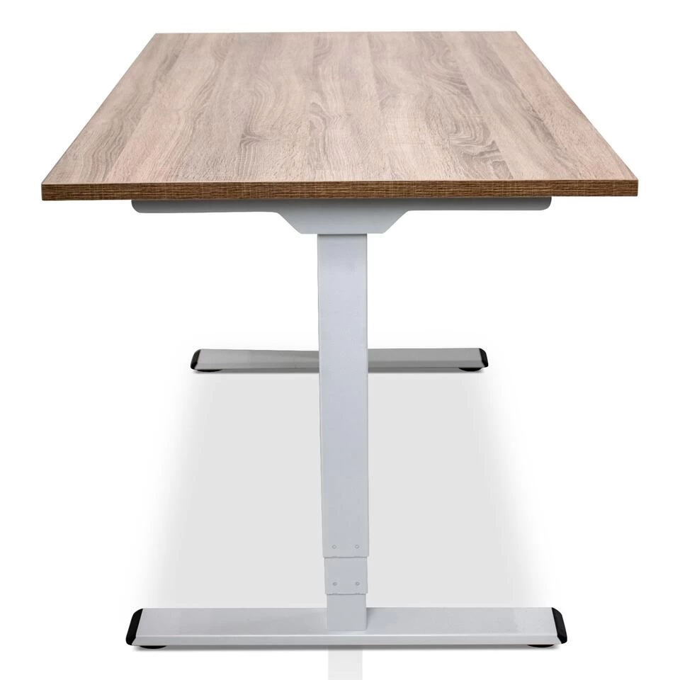 MRC COMFORT Elektrisch ARBO Zit-sta Bureau - 140x80cm - Wit - Midden Eiken - Afbeelding 3