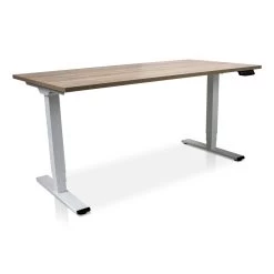 MRC COMFORT Elektrisch ARBO Zit-sta Bureau - 160x80cm - Wit - Midden Eiken