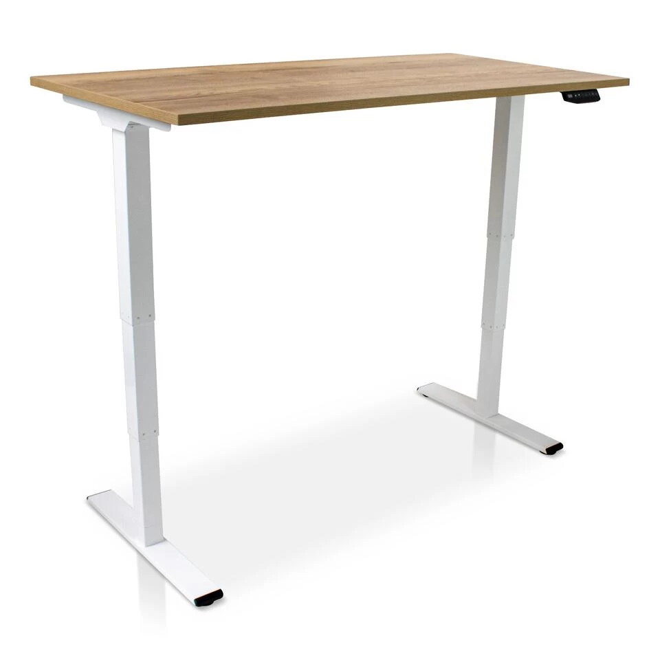 MRC COMFORT Elektrisch ARBO Zit-sta Bureau - 180x80cm - Wit - Robuust Eiken - Afbeelding 2
