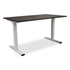 MRC COMFORT Elektrisch ARBO Zit-sta Bureau - 140x80cm - Wit - Bruin Eiken