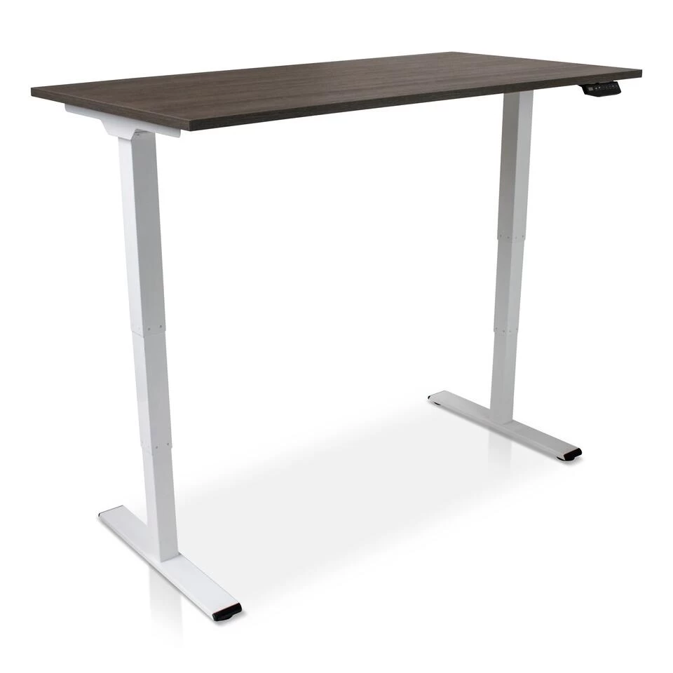 MRC COMFORT Elektrisch ARBO Zit-sta Bureau - 160x80cm - Wit - Bruin Eiken - Afbeelding 2