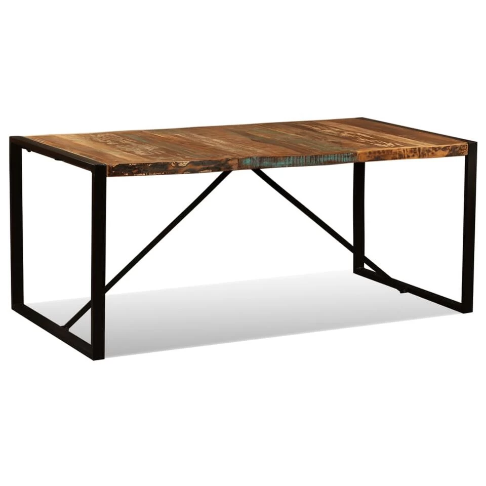VidaXL Eettafel 180 Cm Massief Gerecycled Hout - Afbeelding 3