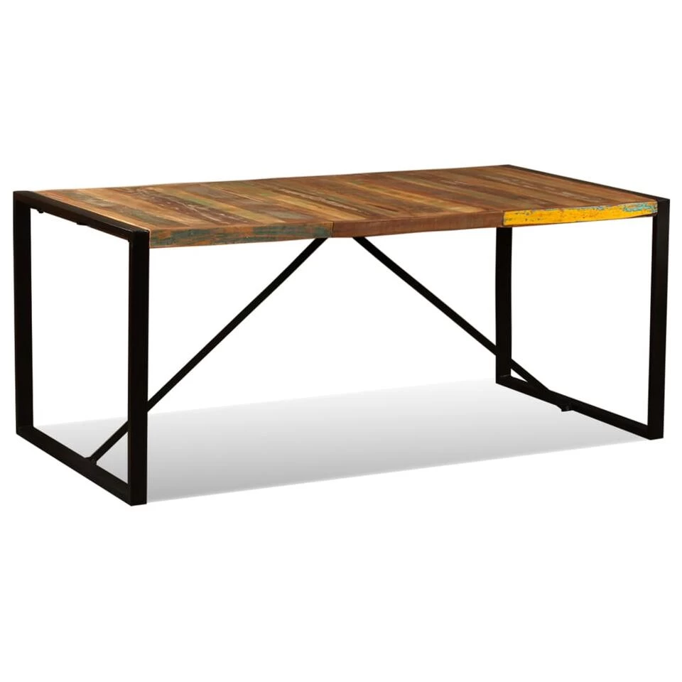 VidaXL Eettafel 180 Cm Massief Gerecycled Hout - Afbeelding 4