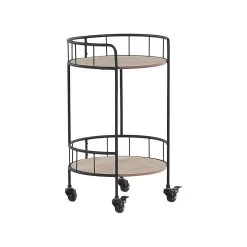 Beliani Keukentrolley HIKO - Zwart Metaal