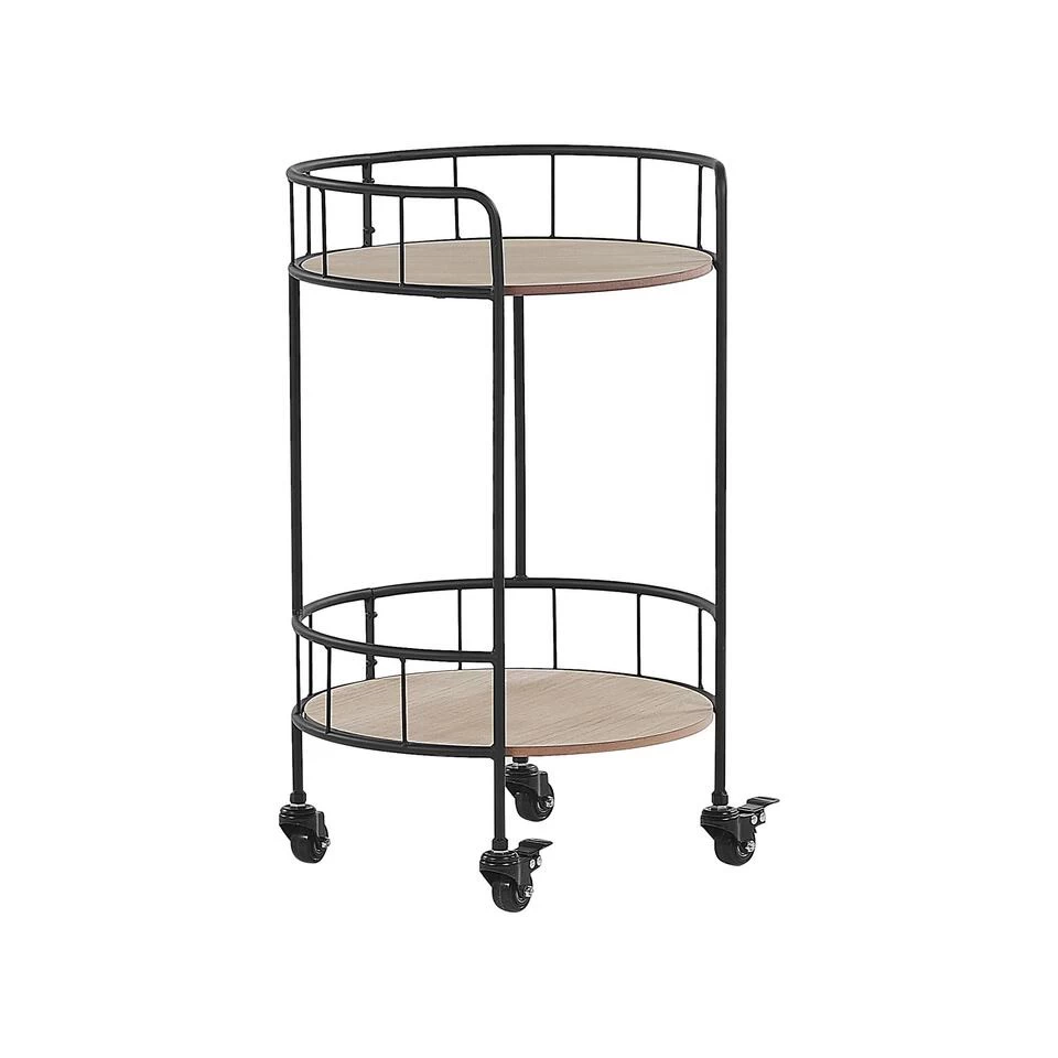 Beliani Keukentrolley HIKO - Zwart Metaal