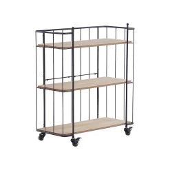 Beliani Keukentrolley GABBS - Zwart Metaal