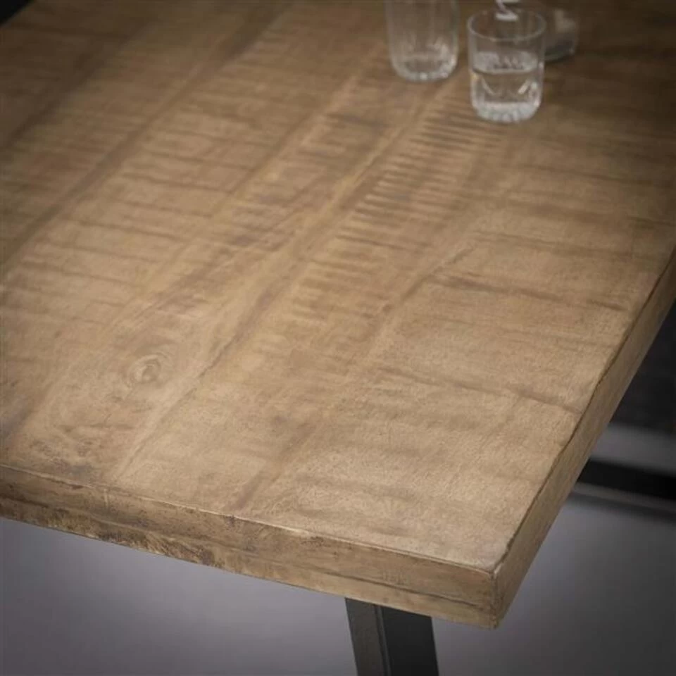 Industriële Bartafel Mangohout Wyatt Blank 135x70 Cm - 70x135x92 Cm - Mangohout - Afbeelding 3