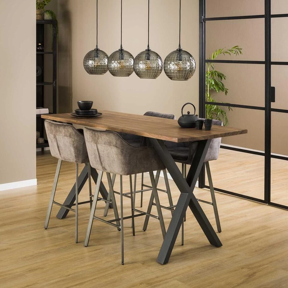 Giga Meubel Bartafel Notenhout Naturel - 180cm - Tafel Daytona - Afbeelding 2