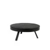 Giga Meubel Salontafel Zwart Ø74cm - Teakhout - Tafel Suri