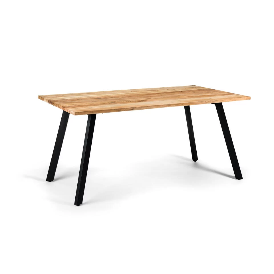 Giga Meubel Eettafel Acaciahout 160cm - Naturel - Tafel Adriaan