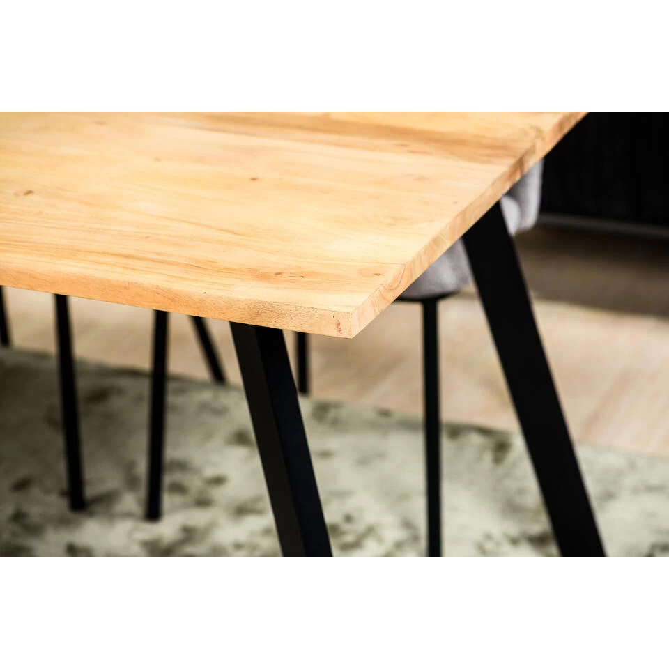 Giga Meubel Eettafel Acaciahout 200cm - Naturel - Tafel Adriaan - Afbeelding 3